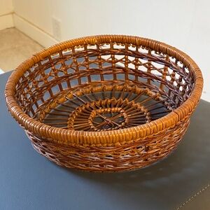 Handcrafted Brown Wicker Basket